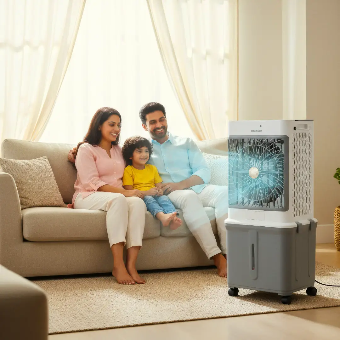 Green Lion GA30 Air Cooler with Large 30L Reservoir - Grey