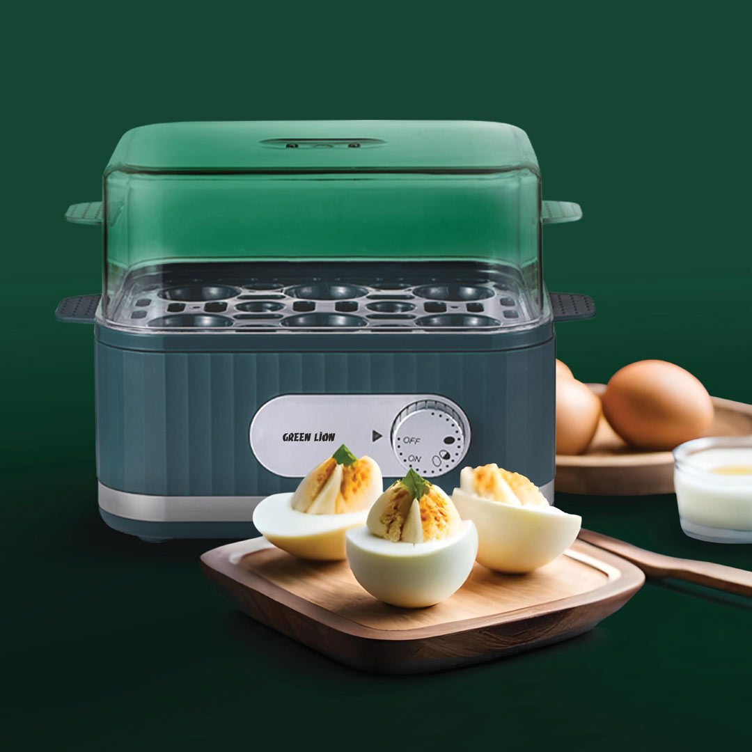 Green Lion Smart Appliances & Lifestyle Smart Egg Cooker Dial Control Green 