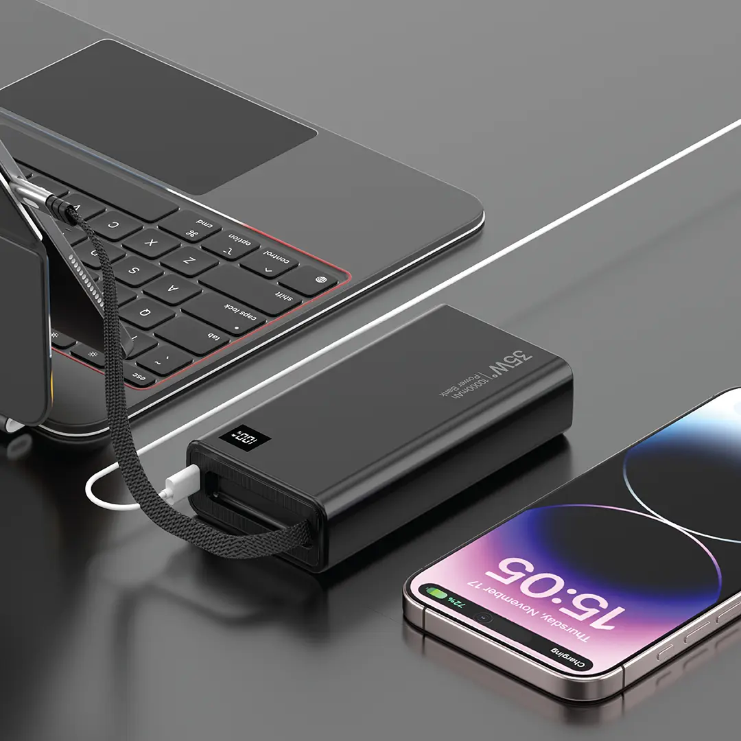 Retractable 35W 20000mAh Power Bank
