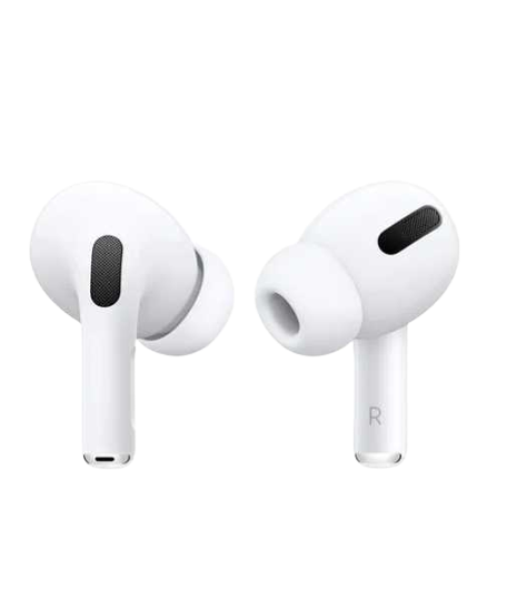 alt="wireless earbuds in white color"