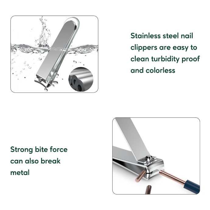 alt="Steel nail clippers cleaning with water and it also breaks the metal. showing how much strong are the nail clippers"