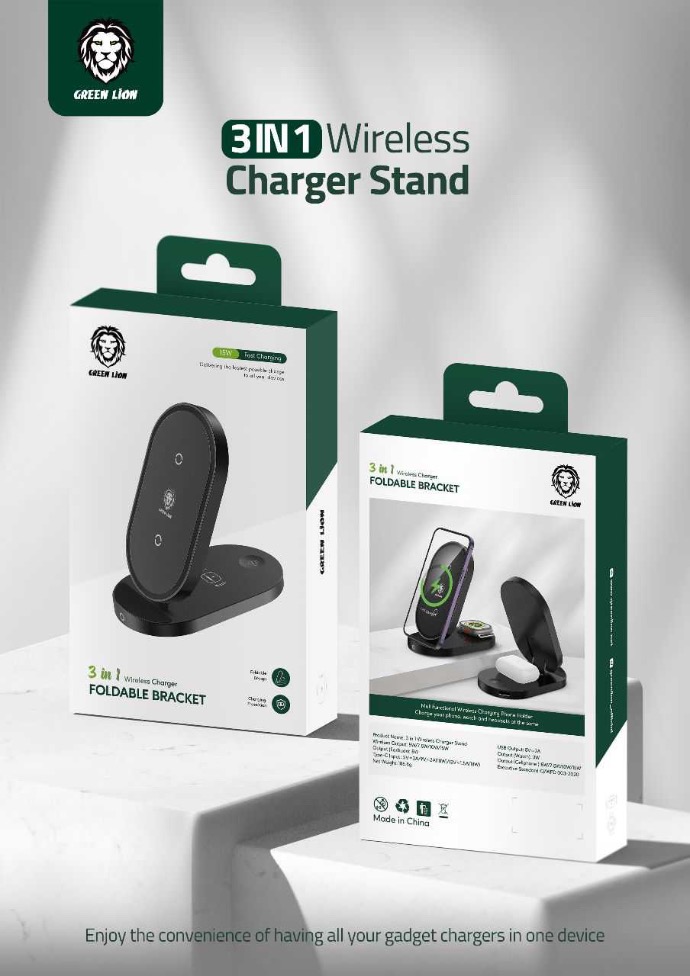 alt="A Wireless Charger Stand full package"