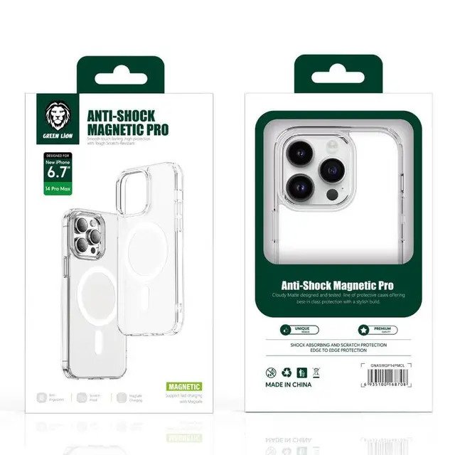Green Lion Anti-Shock Magnetic Pro iPhone 14 Pro Max - Clear