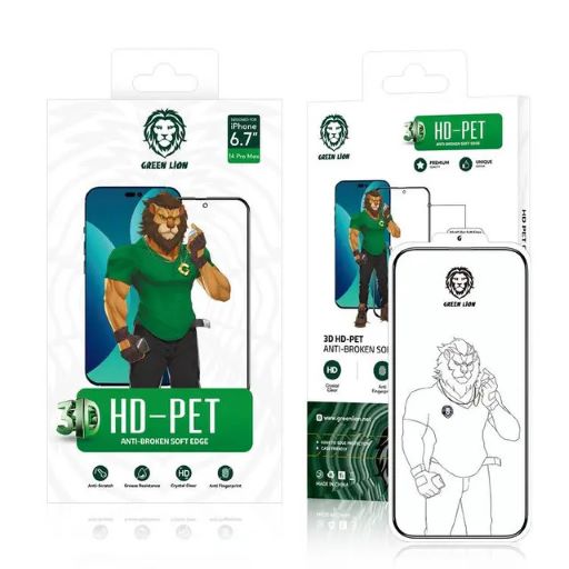 Green Lion 3D PET HD Glass Screen Protector for iPhone 14 Pro Max ( 6.7″ ) – Clear