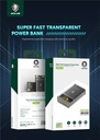 Super Fast Transparent Power Bank 20000mAh Green Lion