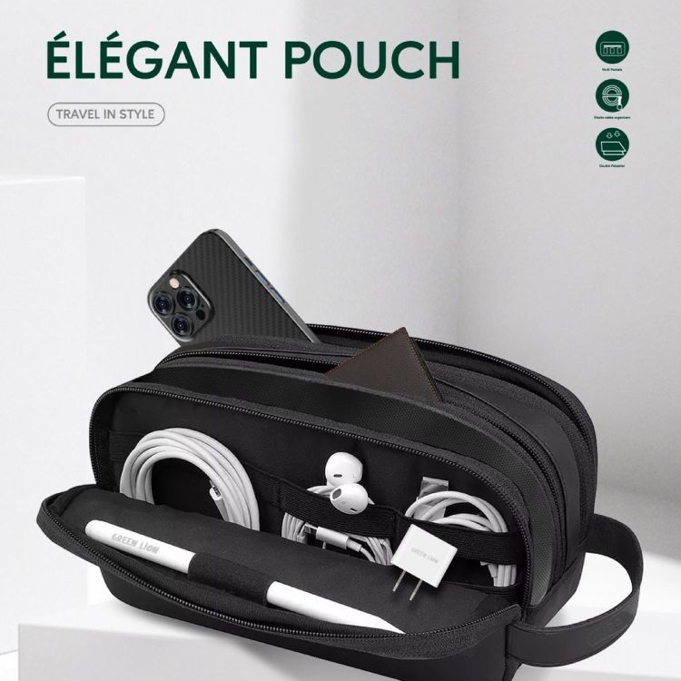 Green Lion Elegant Pouch Easy for Carrying Suitable for Outdoor Business Office School