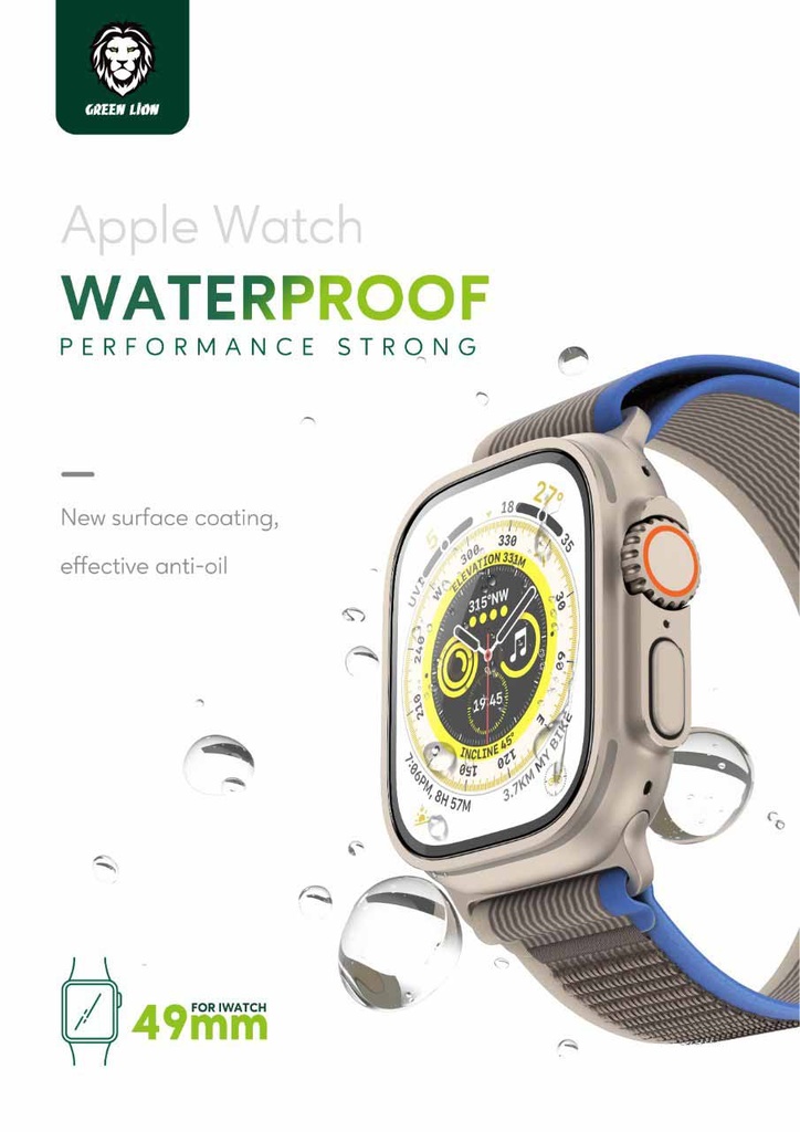 Green Lion Ultra HD Plus Glass-Apple Watch 49mm-Clear