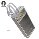 Green Lion Transparent 2 Power Bank with Integrated Cables 20000mAh PD 20W - Gray