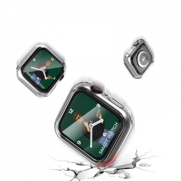Green Lion Guard Plus PC Case for Apple Watch-45mm-Clear