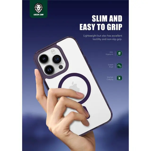 Green Lion Anti-Shock Magnetic Pro for iPhone 14 Pro Max - Purple