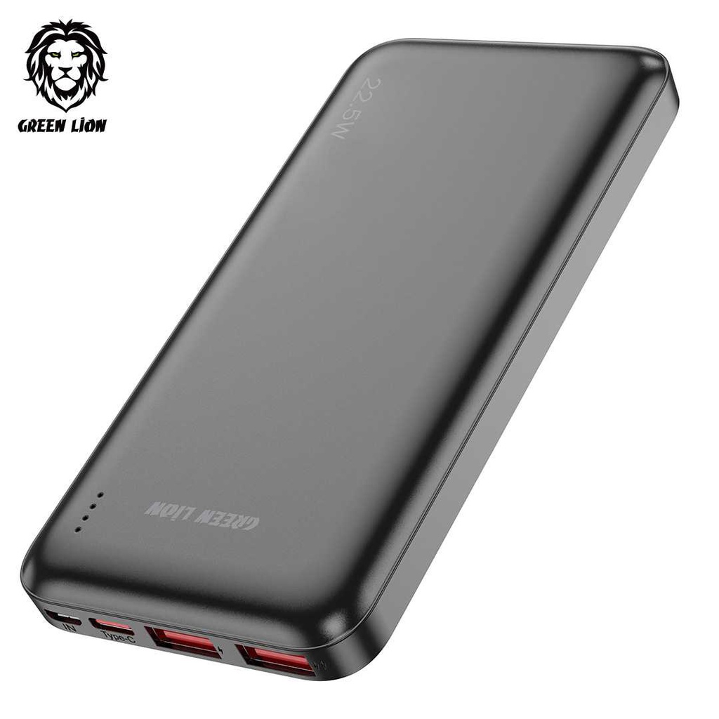 Green Lion PowerPack Fast Charge Power Bank 10000mAh PD 20W QC3.0 22.5W - Black