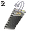 Green Lion Transparent 2 Power Bank with Integrated Cables 10000mAh PD 20W - Gray