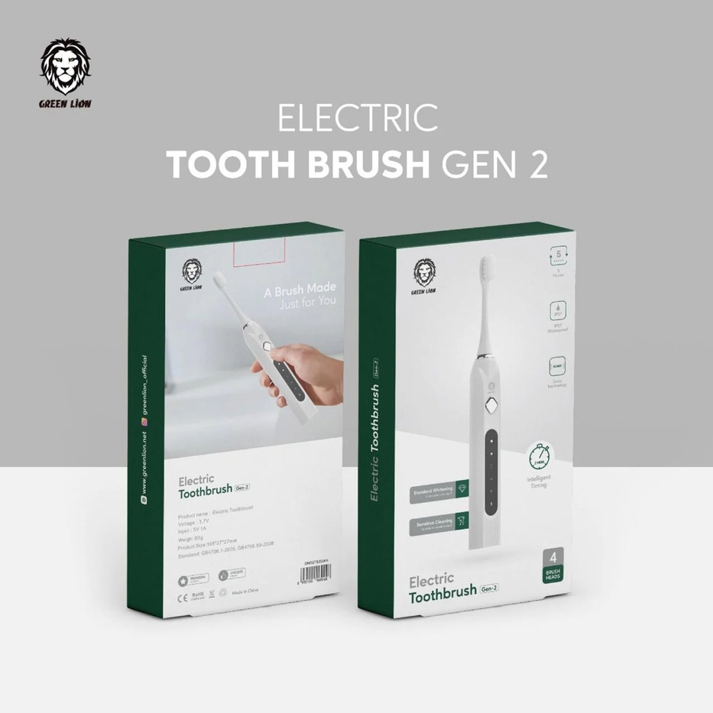 Green Lion Electric Toothbrush (Gen-2)