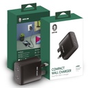 Green Dual Port USB-C Wall Charger 40W UK - Black