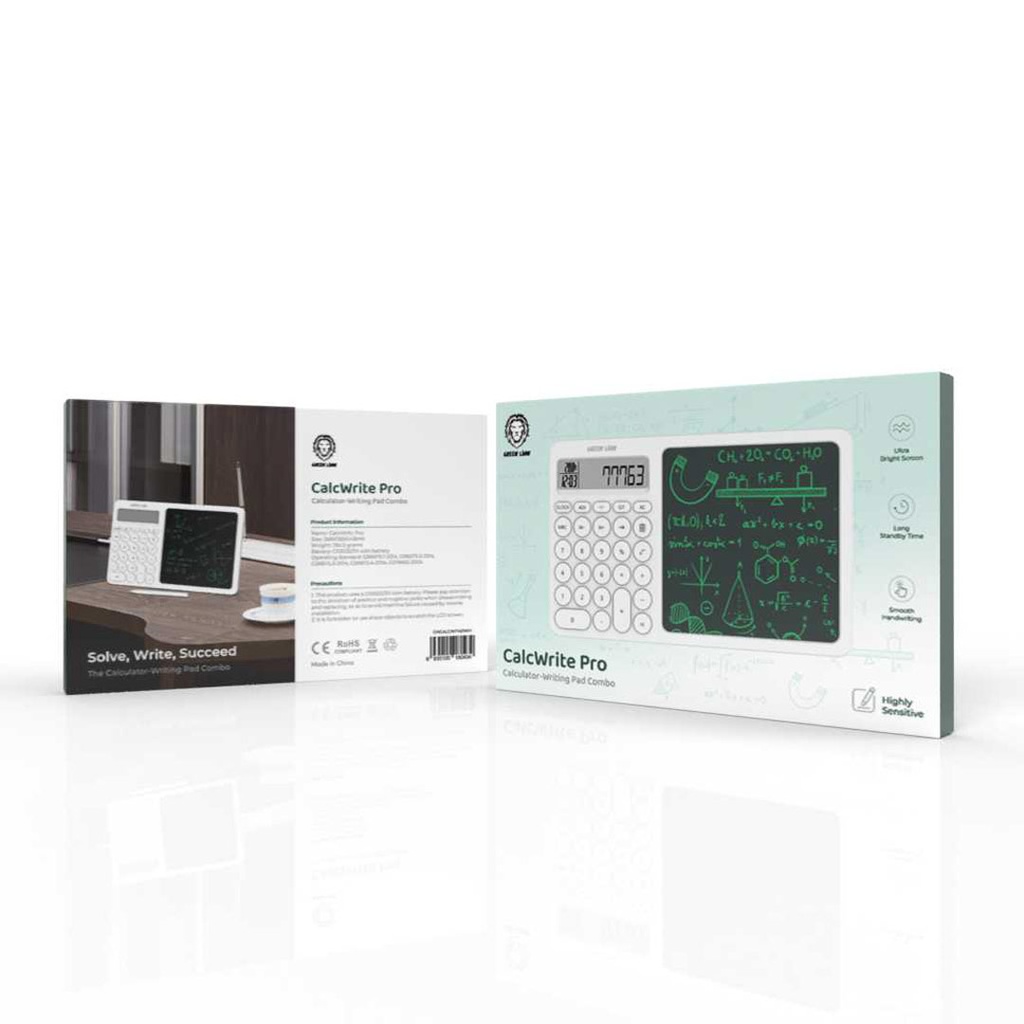Green Lion CalcWrite Pro Calculator-Writing Pad Combo - White