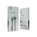 Green Lion Charger & Cable USB A To USB C Thick Braided Cable 1M Black [GNTHCKBCACBK]