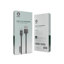 Green Lion Charger & Cable USB A To Lightning Thick Braided Cable 1M Black [GNTHCKBCALBK]