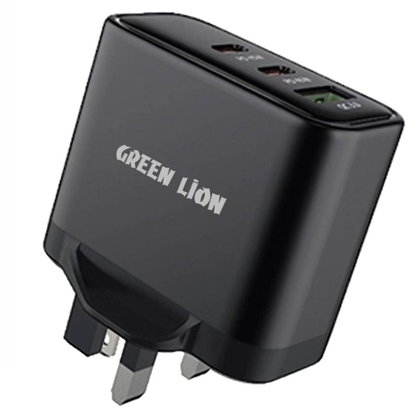 Ultra Quick 3 Output Compact Charger with Type-A to Type-C and Type-C to Lightning Cable
