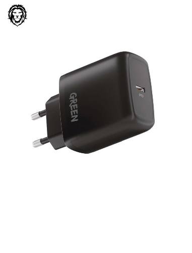 Green Lion Type-C Port Wall Charger 20W EU with PVC (Type-C to Type-C Cable)