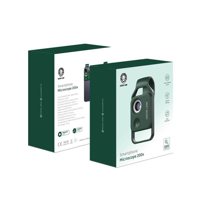 Green Lion Smartphone Microscope 200x - Green