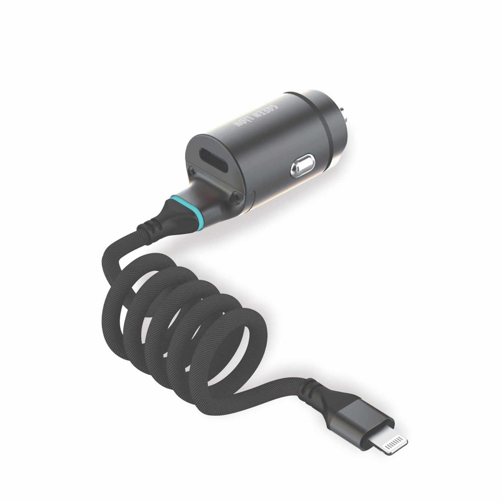 Green Lion 45W PD Car Charger , Type-C Port & Lightning Cable