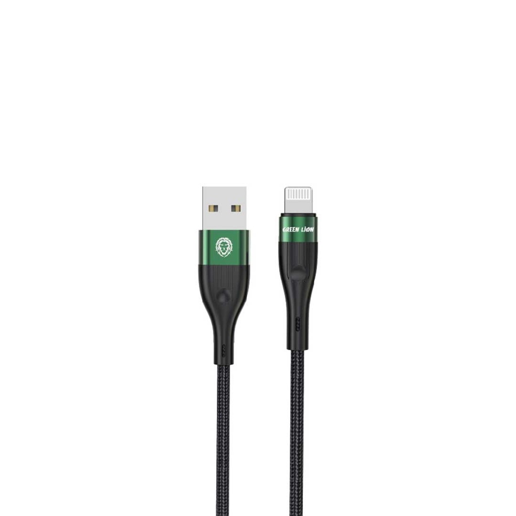 Green Lion USB-A to Lightning Braided Cable 3M / 1M- Black