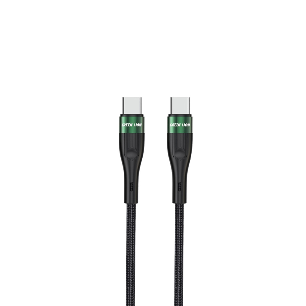 Green Lion USB-C to Type-C Braided Cable 3M / 1M PD 60W - Black