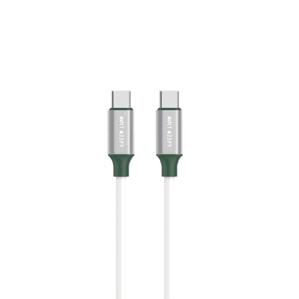 Green Lion PVC USB-C to Type-C Wide Cable 1M PD 60W - White