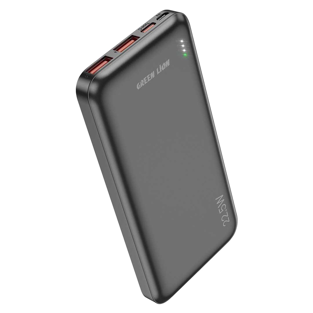Green Lion PowerPack Fast Charge Power Bank 10000mAh - Black