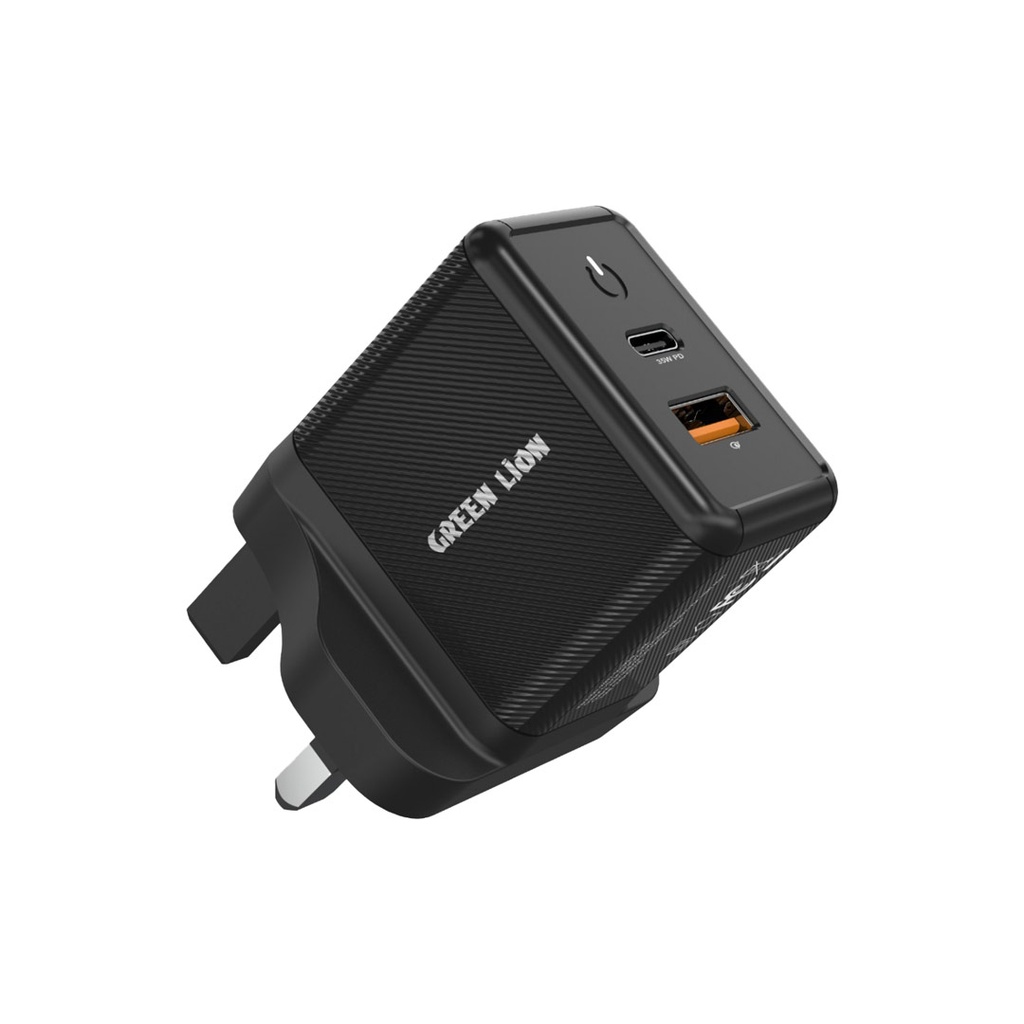 Green Lion 35W Gan Wall Charger with C to C Cable - Black
