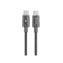 Green Lion USB-C to USB-C Thick Braided Cable 1M 60W - Black