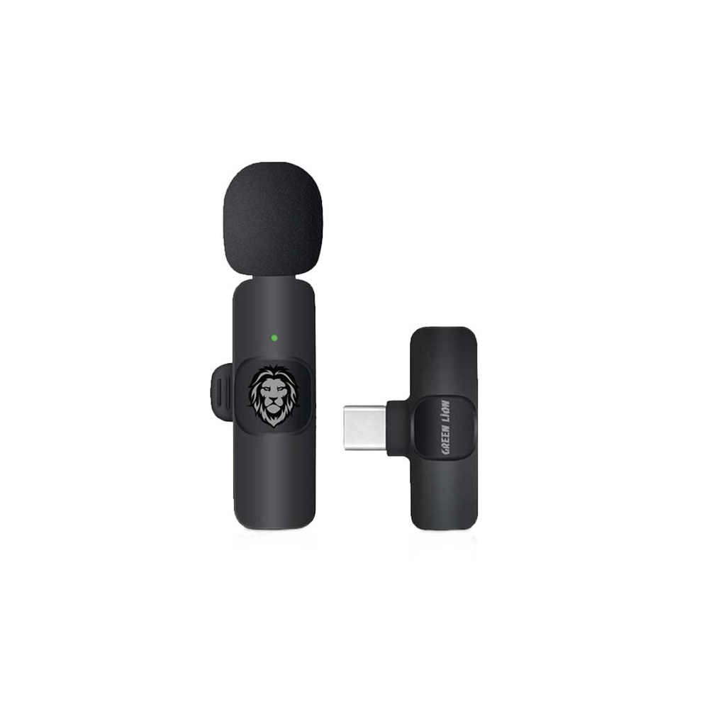 Green Lion Solo Wireless Microphone 3 Plugs 60mAh - Black 