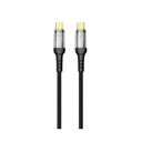 Green Lion Transparent LED Cable 60w Type-C to Type-C -Black