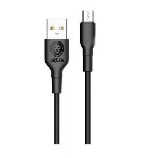 [GNCMCBK] Green Lion PVC Micro USB Cable 1.2m 2A-Black