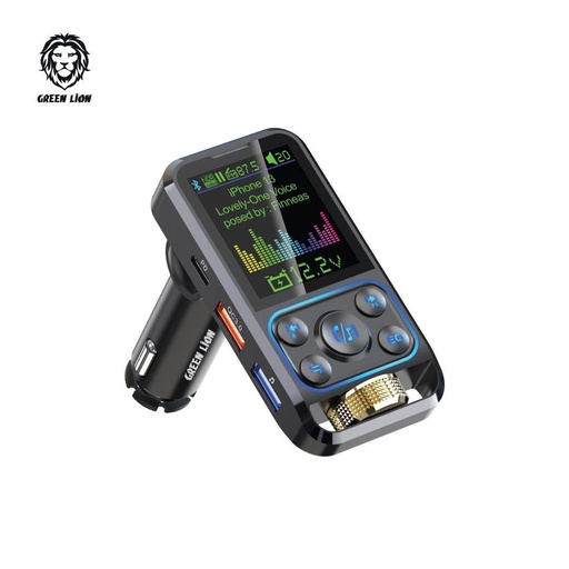 [GNBTHDSFMCCBK] Green Lion Bluetooth Hands-Free FM Car Charger - Black