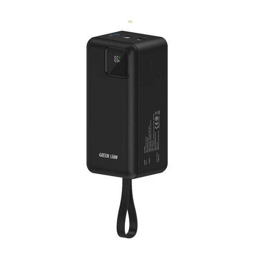 [GNPWT50KPBBK] Green Lion Power Tank Power Bank 50000mAh PD 22.5W with Fast Charging Cable - Black