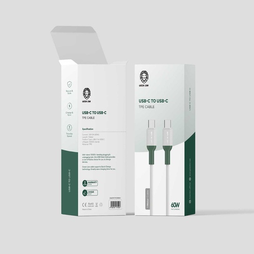 Green Lion USB-C to Type-C TPE Cable 1M PD 60W