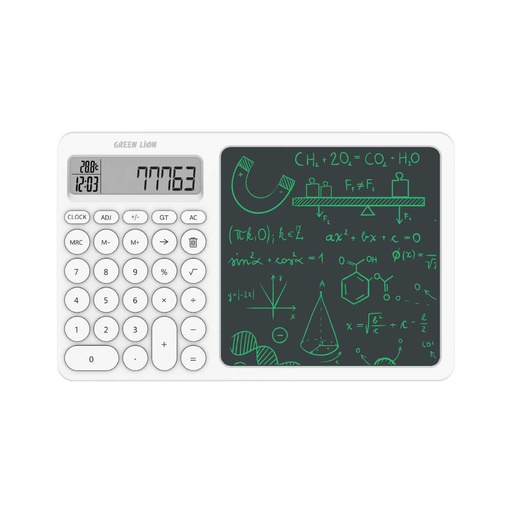 [GNCALCWPADWH] Green Lion CalcWrite Pro Calculator-Writing Pad Combo - White