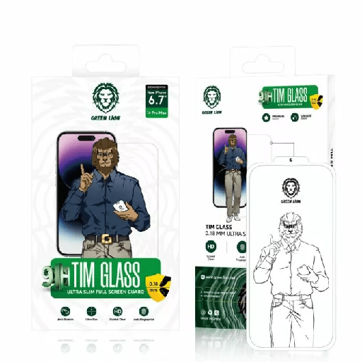 [GN9HTMGL14] Green Lion 9H Tim Glass Ultra-Slim Full Screen Guard-Clear