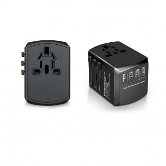[GNAD4USBBK] Universal Travel Adapter ( 4 USB Port ) 5V 4.5A - Black