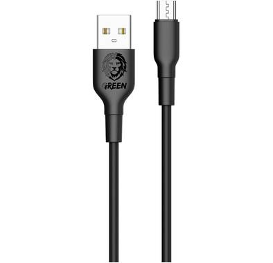 [GNBCMCBK3M] Green Braided Micro USB Cable 3m 2A - Black